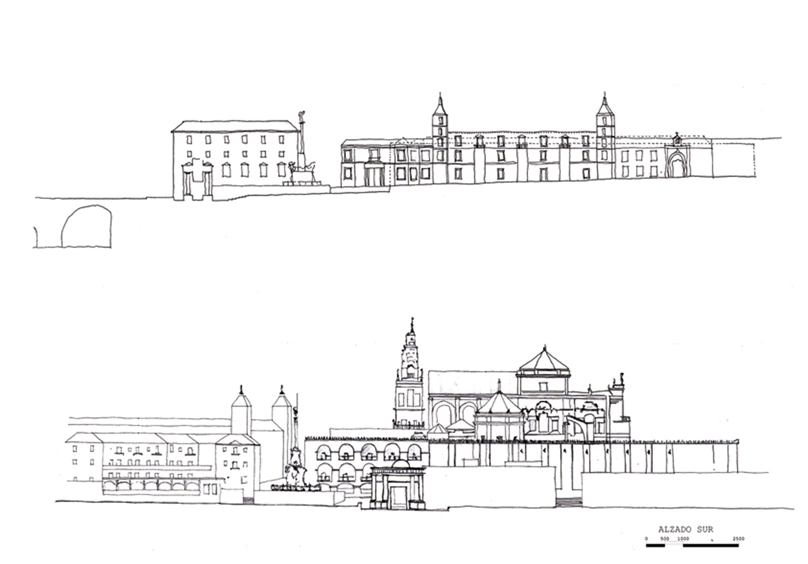dibujo de una ciudad antigua